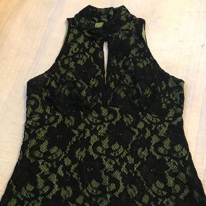 Beautiful green and black lace top from I.N.C.
